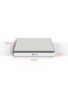 Moon Home and more.. Moon Home and more Classic Rest Bed Mattress 28 CM Hybrid Pocket Spring King Size Mattress 180X200 CM, Pocket Innersprings for Motion Isolation - Pressure Relieving - Medium Firm  - Image 3