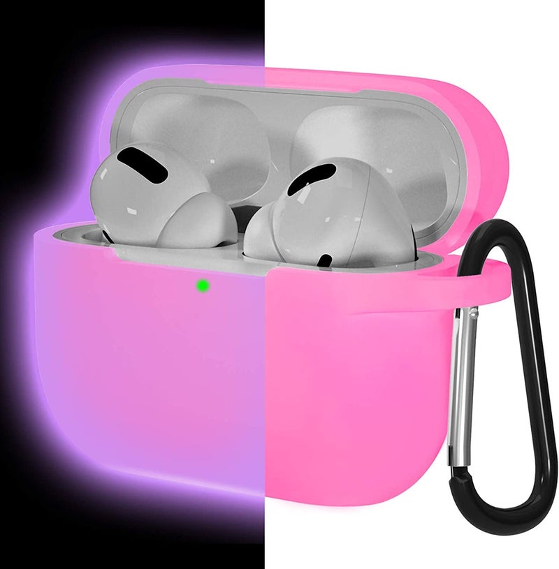 Lerobo Designed for AirPods Pro 2 Case Cover, Night Glow Full Protective Silicone Cover Compatible with Airpod Pro Case with Keychain,Front LED Visible,Nightglow Purple - Image 1