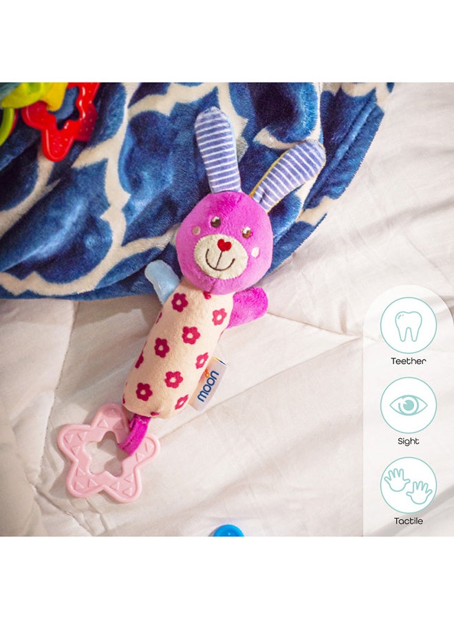 Moon Bunny Soft Rattle Toy 18x8x5cm - Image 3