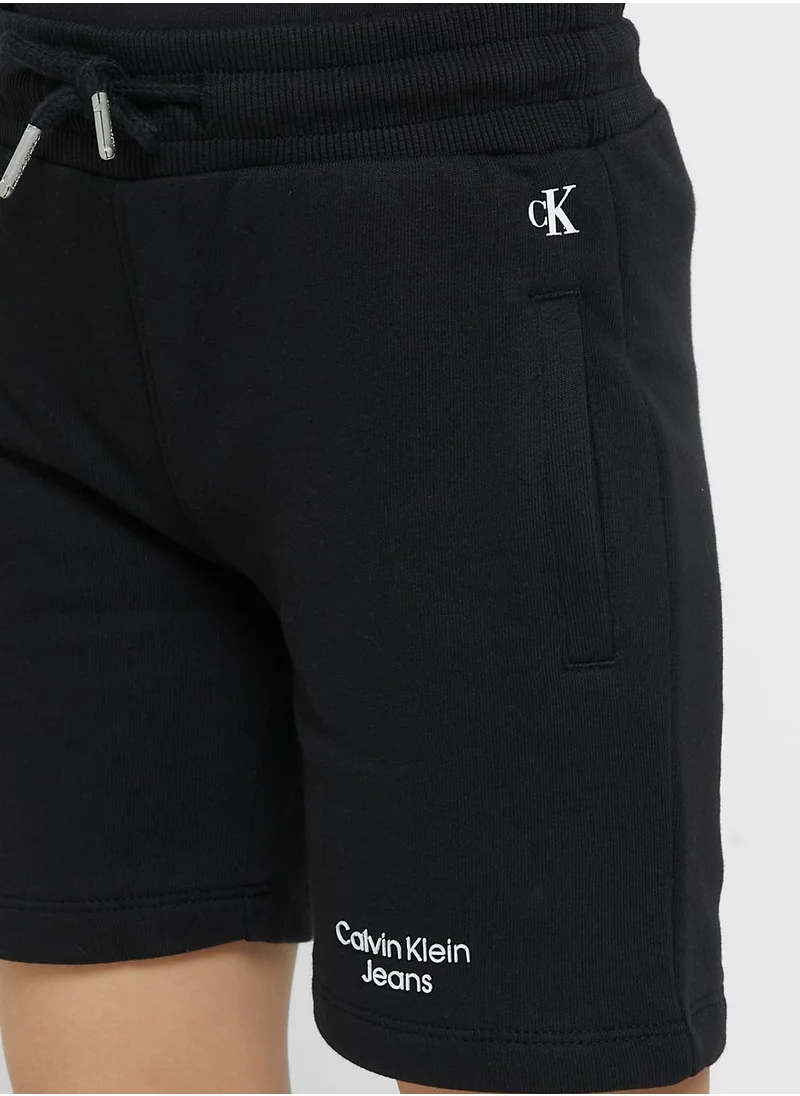 Calvin Klein Jeans Kids Stack Logo Shorts