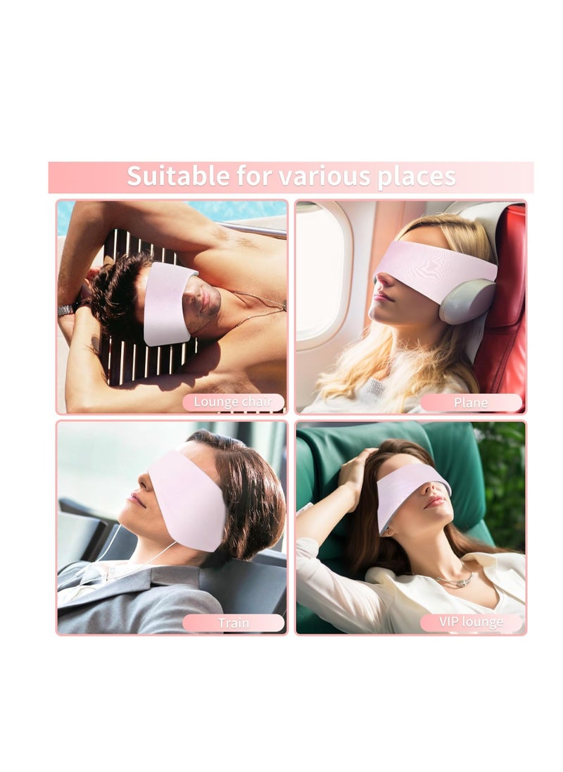 KASTWAVE - Sleep Mask, Eye Mask for Sleeping with Heads Adjustable, Earmuffs for Sleep for Men & Women, 2 in 1 Ear Mask and Blindfold, Soft Dual-Sided All-Season Eye Cover for Side Sleepers (Black) - Image 1