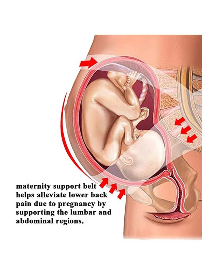 Generic Maternity Belt Pregnancy Support Belt Bump Band Abdominal Support Belt Belly Back Bump Brace Strap Prenatal Back Brace to Support Pregnant Women, Abdomen Pain Reliever  - Image 3
