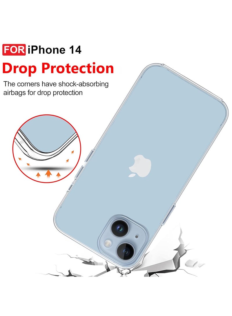 جراب شفاف من صبحي ستور لهاتف iPhone 14/13 | تصميم رفيع وناعم ومرن | غطاء خلفي مقاوم للصدمات من مادة TPU لحماية كاملة درجة (شفاف) - Image 3