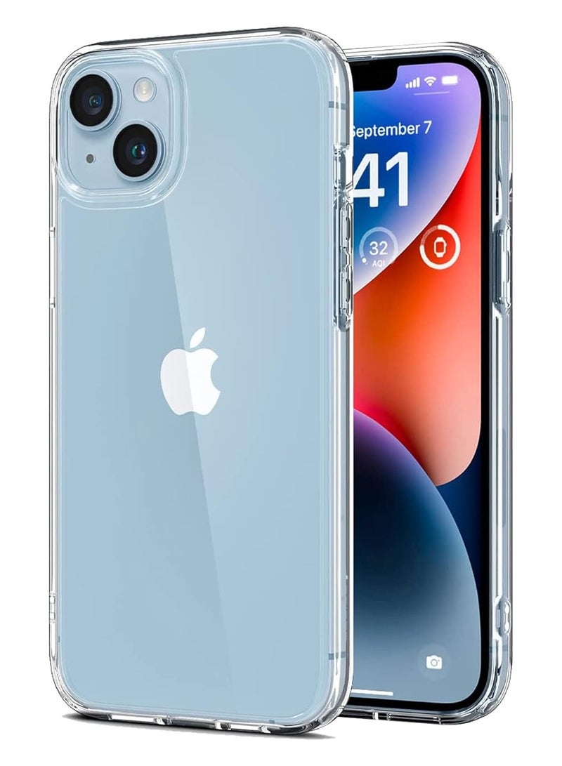 جراب شفاف من صبحي ستور لهاتف iPhone 14/13 | تصميم رفيع وناعم ومرن | غطاء خلفي مقاوم للصدمات من مادة TPU لحماية كاملة درجة (شفاف) - Image 1