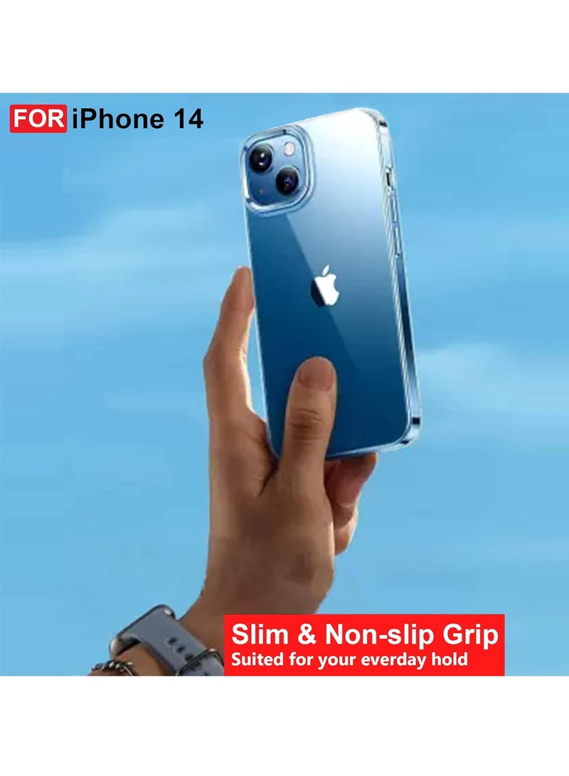 جراب شفاف من صبحي ستور لهاتف iPhone 14/13 | تصميم رفيع وناعم ومرن | غطاء خلفي مقاوم للصدمات من مادة TPU لحماية كاملة درجة (شفاف) - Image 2