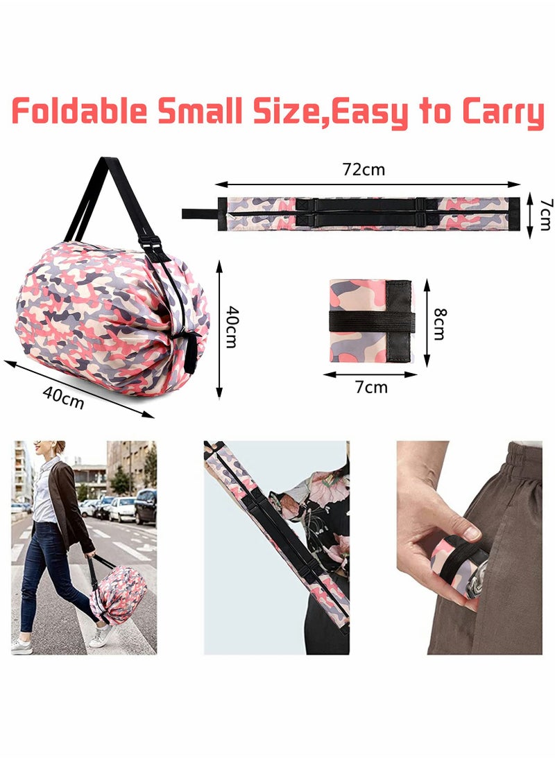 Excefore - Grocery Shopping Bags, Reusable Tote Bag Foldable Grocery Bags Heavy Duty Shopping Tote, Shopping Bag Large with Zip for Grocery Shopping Picnic Camping Gym - Image 1