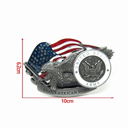 MASOP VOGU MASOP American United States Army Military Belt Buckle Metal Eagle Flag Belt Buckle - Image 3