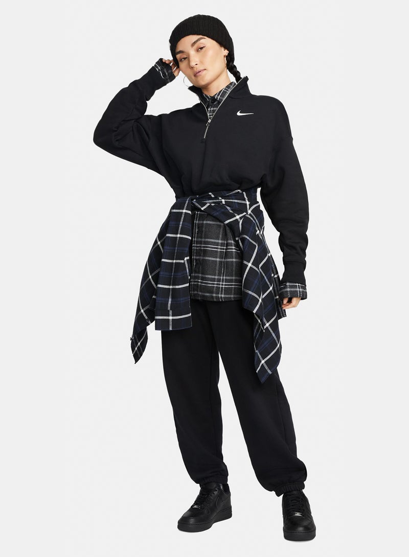 Nike Women’s Nike Sportswear Phoenix Fleece Cropped Quarter-Zip - Image 1