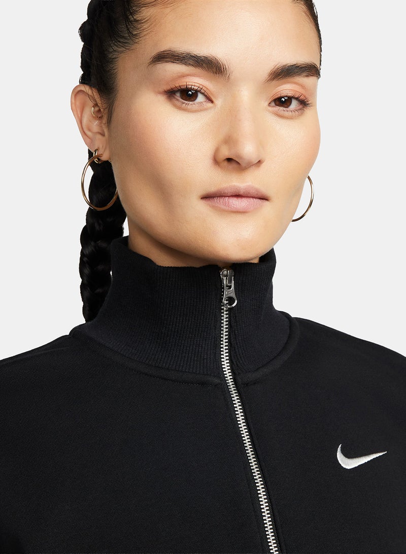 Nike Women’s Nike Sportswear Phoenix Fleece Cropped Quarter-Zip - Image 2