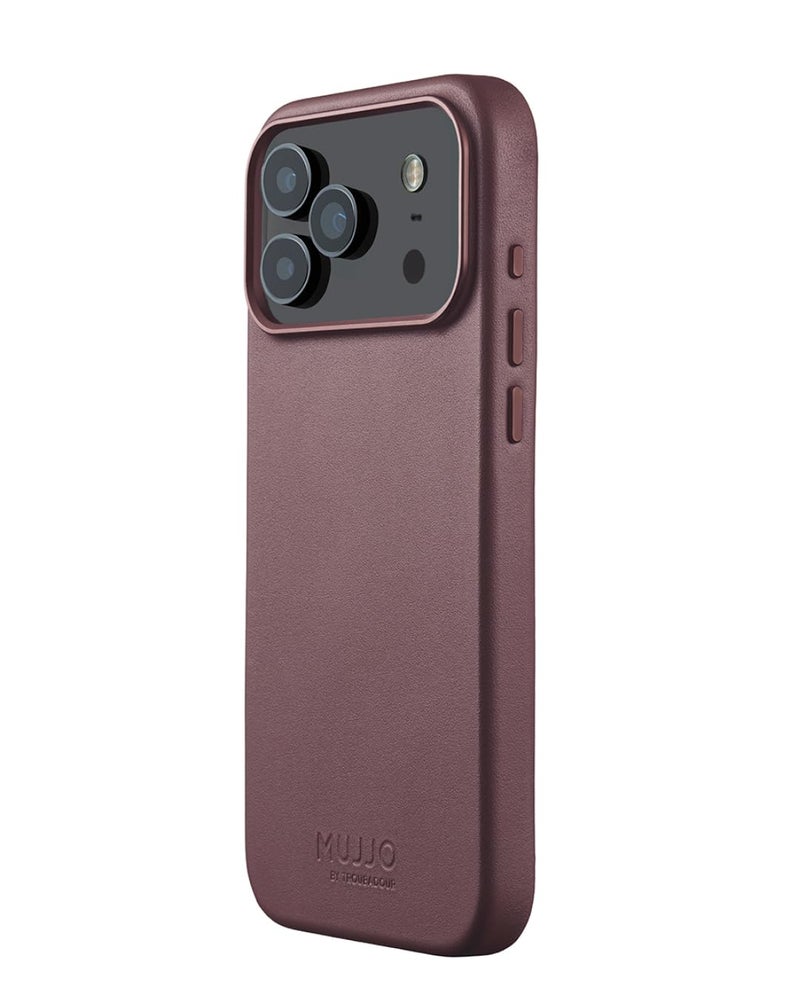 Mujjo Leather Case for iPhone 17 Pro Max MagSafe Compatible Bronze Red - Image 2