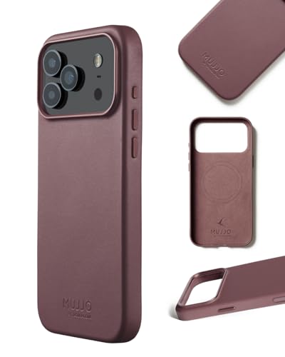 Mujjo Leather Case for iPhone 17 Pro Max MagSafe Compatible Bronze Red - Image 3