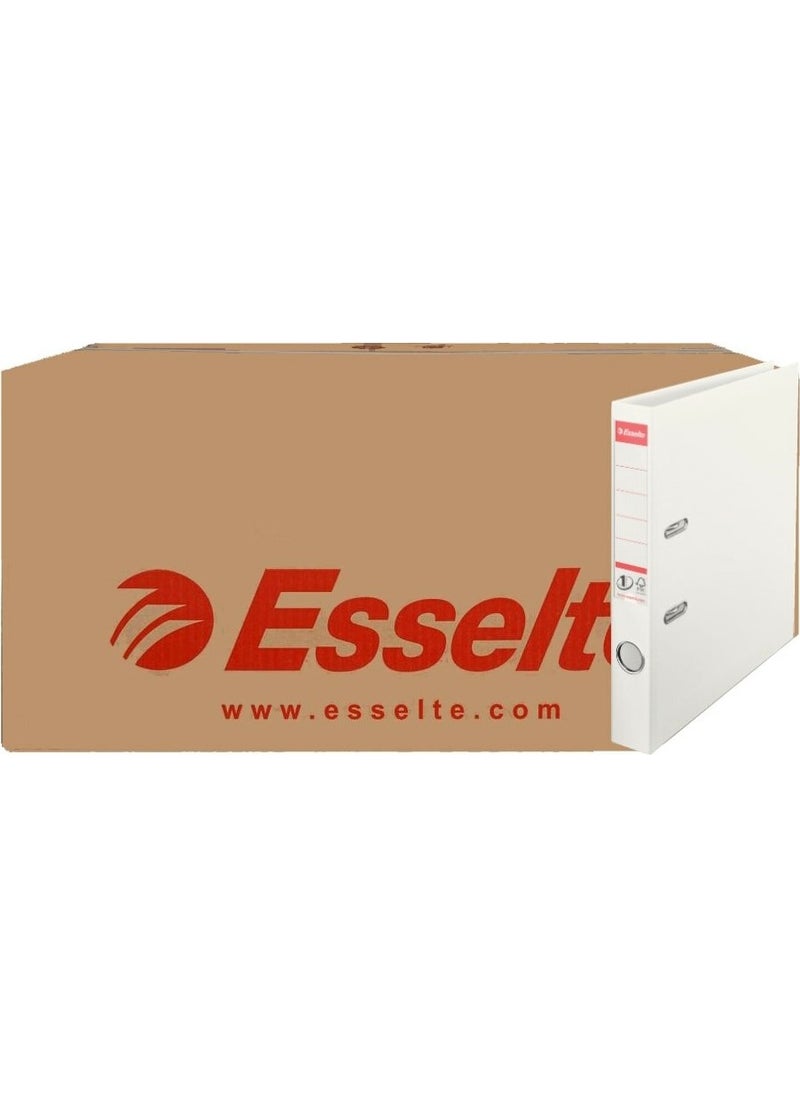 Esselte Narrow Plastic Folder 9945 White 30-Piece Box 