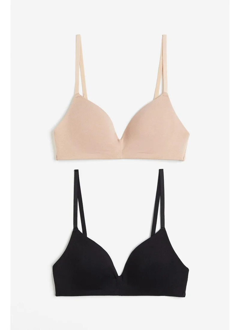 اتش اند ام 2-pack padded non-wired cotton bras