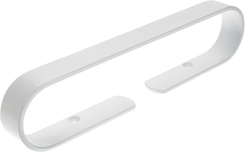 White 30cm Punch Free Aluminium Alloy Bathroom Towel Bar and Ring Holder - Image 1