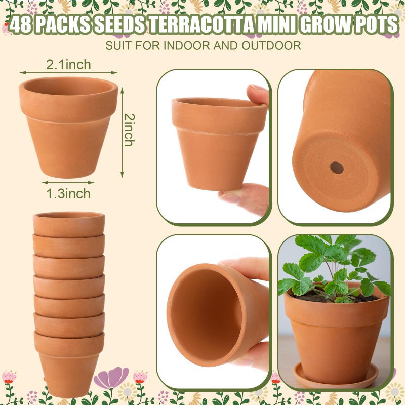 Reallnaive Thank You for Helping Me Grow Envelopes Seed Packets Teacher Appreciation Gifts Include 24 Mini Terracotta Pots Seed Packets 24 Self Adhesive Envelopes Thank You Tags Gifts - Image 4