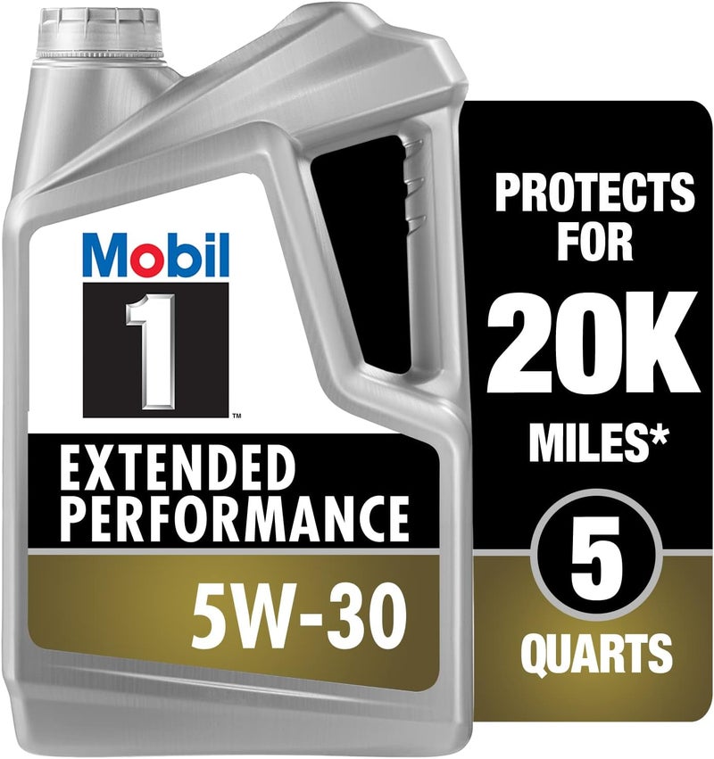 Mobil 1 Extended Performance Full Synthetic Motor Oil 5W-30, 5 Quart - Image 1