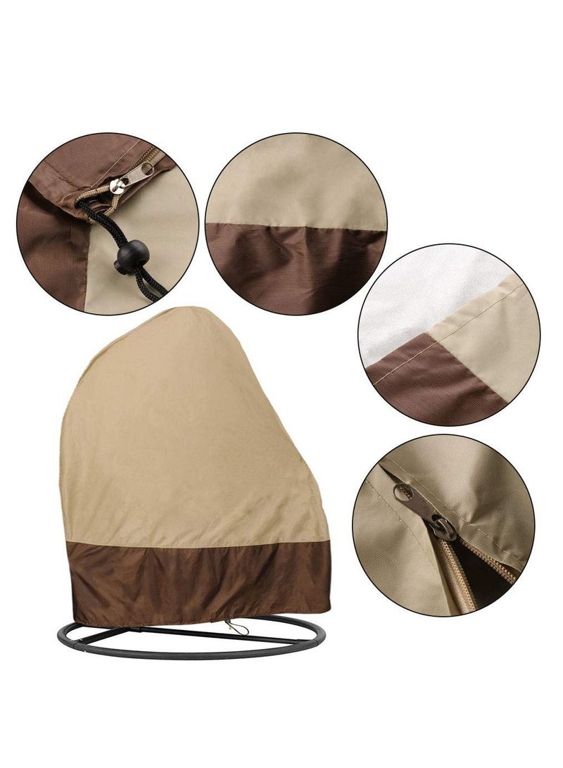 Hanging Chair Cover Egg Swing Chair Covers Heavy Duty Waterproof Chair Cover with Zipper Outdoor Furniture Protector (115*190cm) - Image 3