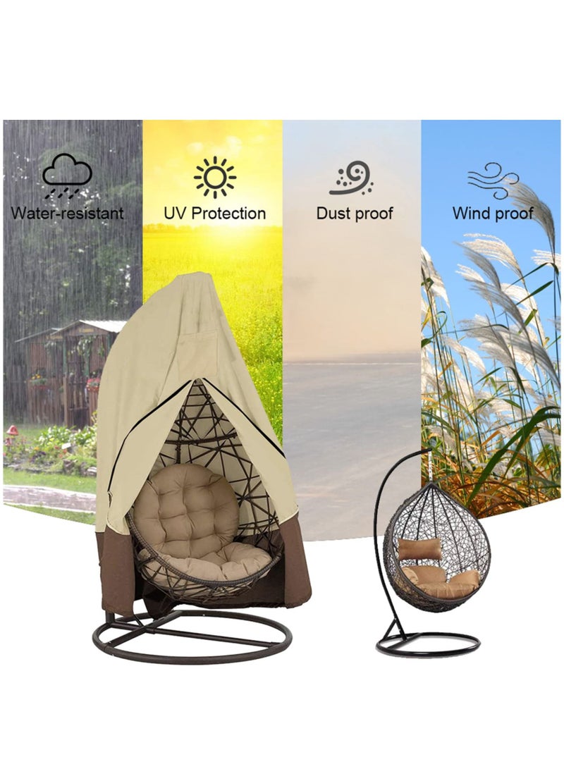 Hanging Chair Cover Egg Swing Chair Covers Heavy Duty Waterproof Chair Cover with Zipper Outdoor Furniture Protector (115*190cm) - Image 5