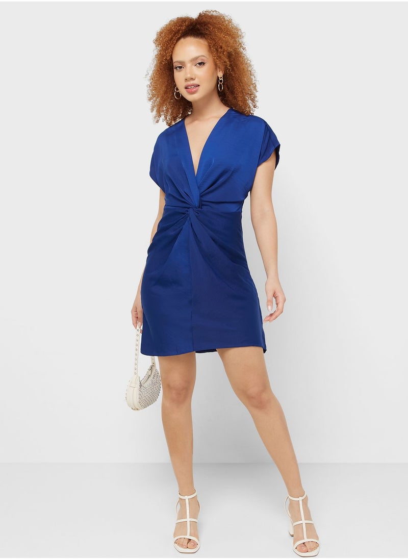 Jacqueline de Yong Twist-Front Mini Dress  - Image 4