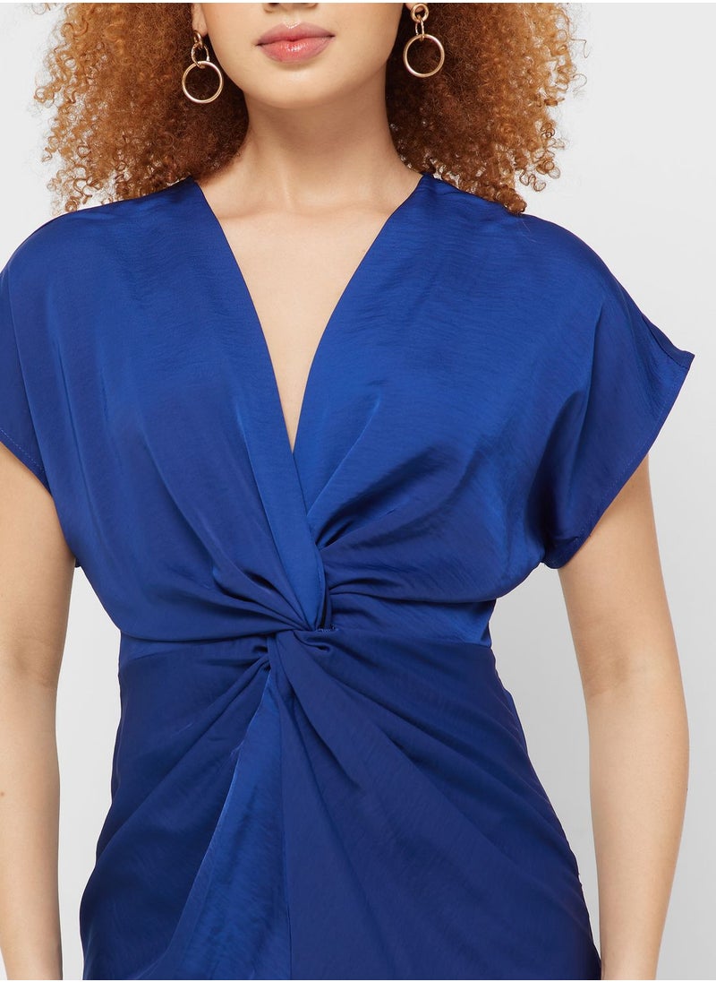 Jacqueline de Yong Twist-Front Mini Dress  - Image 3