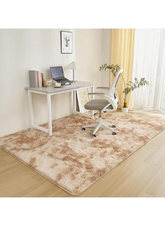 VUCATIN Large Shag Area Rugs Tie-Dyed Plush Fuzzy Rugs for Living Room Anti Slip Fluffy Bedroom Rug Large Area Rug Shag Shaggy Carpet for Bedroom Nursery Kids Room Home Decor(Beige)  - Image 5