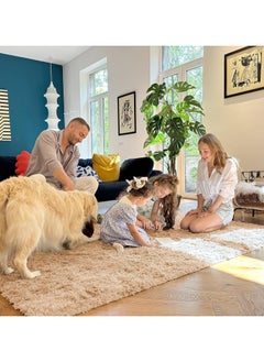 Large Shag Area Rugs Tie-Dyed Plush Fuzzy Rugs for Living Room Anti Slip Fluffy Bedroom Rug Large Area Rug Shag Shaggy Carpet for Bedroom Nursery Kids Room Home Decor(Beige) - pzsku/Z90C8ACD73F7B453184DBZ/45/_/1736318275/9bff3a3b-0a7a-4b88-afba-3b9281dd8827