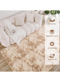 Large Shag Area Rugs Tie-Dyed Plush Fuzzy Rugs for Living Room Anti Slip Fluffy Bedroom Rug Large Area Rug Shag Shaggy Carpet for Bedroom Nursery Kids Room Home Decor(Beige) - pzsku/Z90C8ACD73F7B453184DBZ/45/_/1736318277/61b051fc-b0b5-4e6e-b8ed-6e9d907707d5