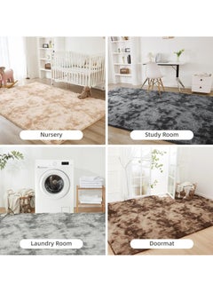 Large Shag Area Rugs Tie-Dyed Plush Fuzzy Rugs for Living Room Anti Slip Fluffy Bedroom Rug Large Area Rug Shag Shaggy Carpet for Bedroom Nursery Kids Room Home Decor(Beige) - pzsku/Z90C8ACD73F7B453184DBZ/45/_/1736318288/544695b8-a050-4b67-8894-f5a15f144877