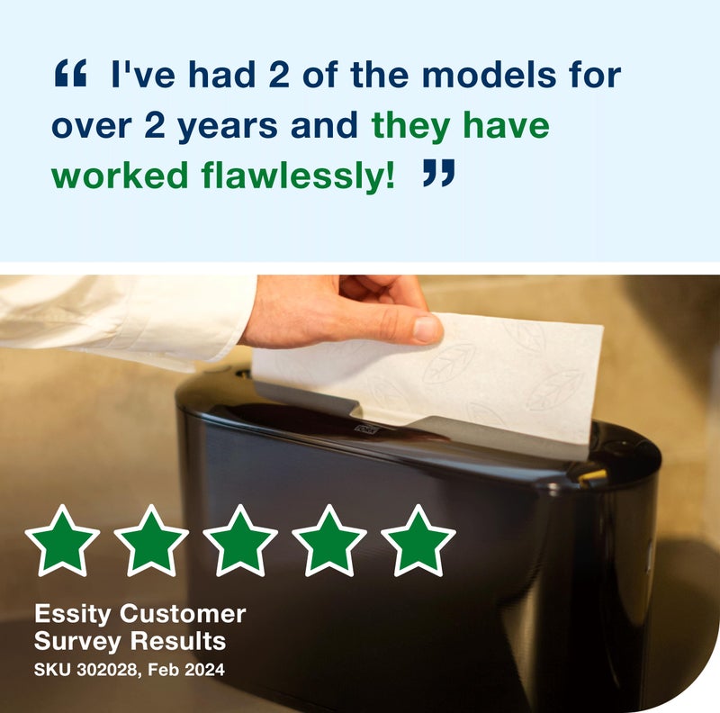 Tork Xpress Paper Towel Dispenser, Black, Single-Dispensing, Compatible with H2 Refills, Space-Saving Design (302028) - Image 4