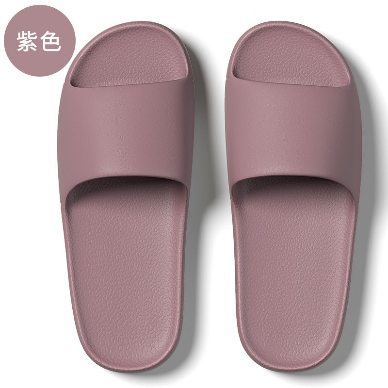 Home bath slippers for women Summer indoor soft bottom non-slip couple bathroom mute home wholesale sandals for men summer Purple 