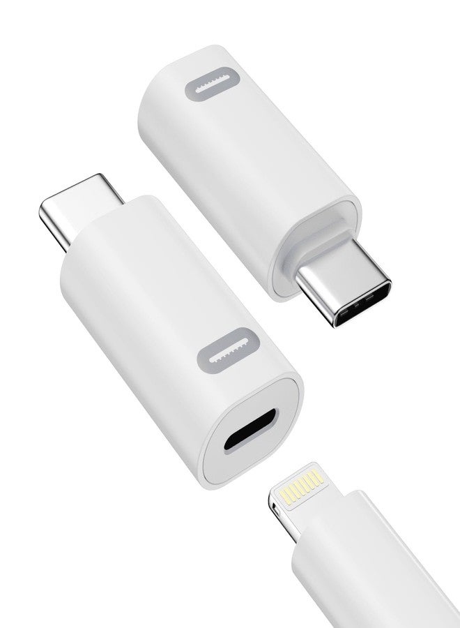 DesofIcon Lightning to USB C Male Adapter, [MFi Certified] 2 Pack USB-C Male to Lightning Female Adapter for iPhone 16 15/15 Pro/15 Pro Max/15 Plus, iPad Pro/Air, Support 35W PD Fast Charging & Transfer Data - Image 1