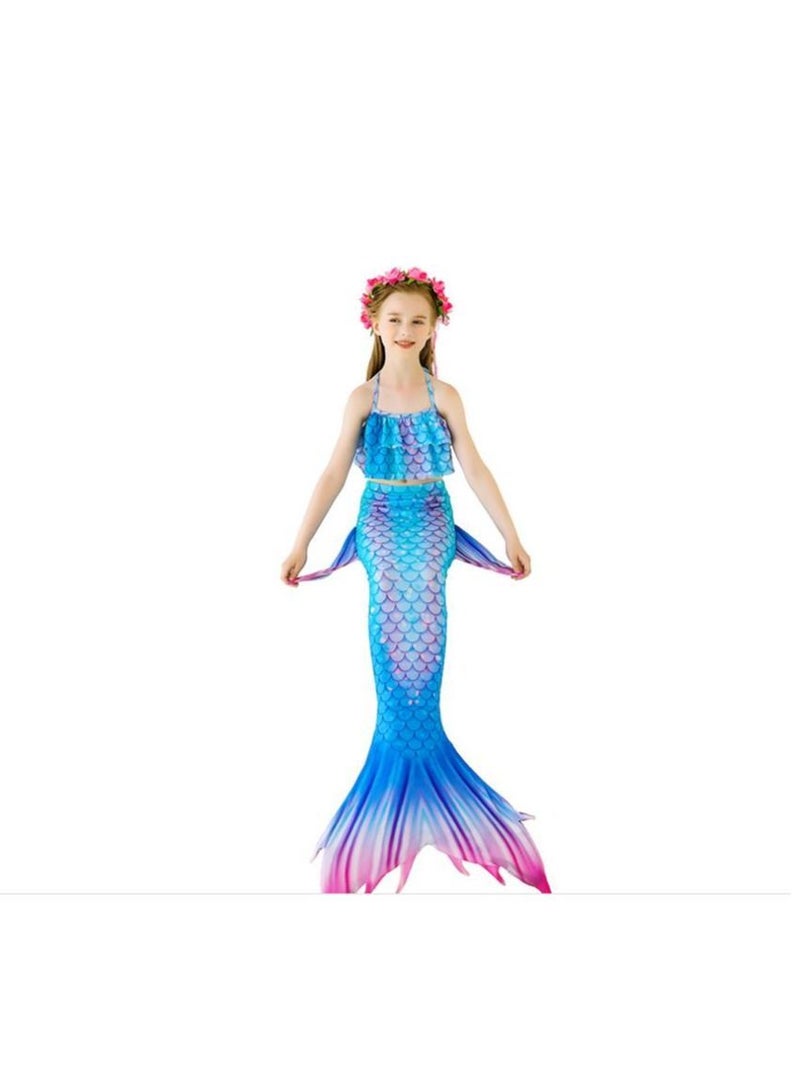Y&D 3-Piece Mermaid Bathing Swimsuit Set  120cm - Image 3