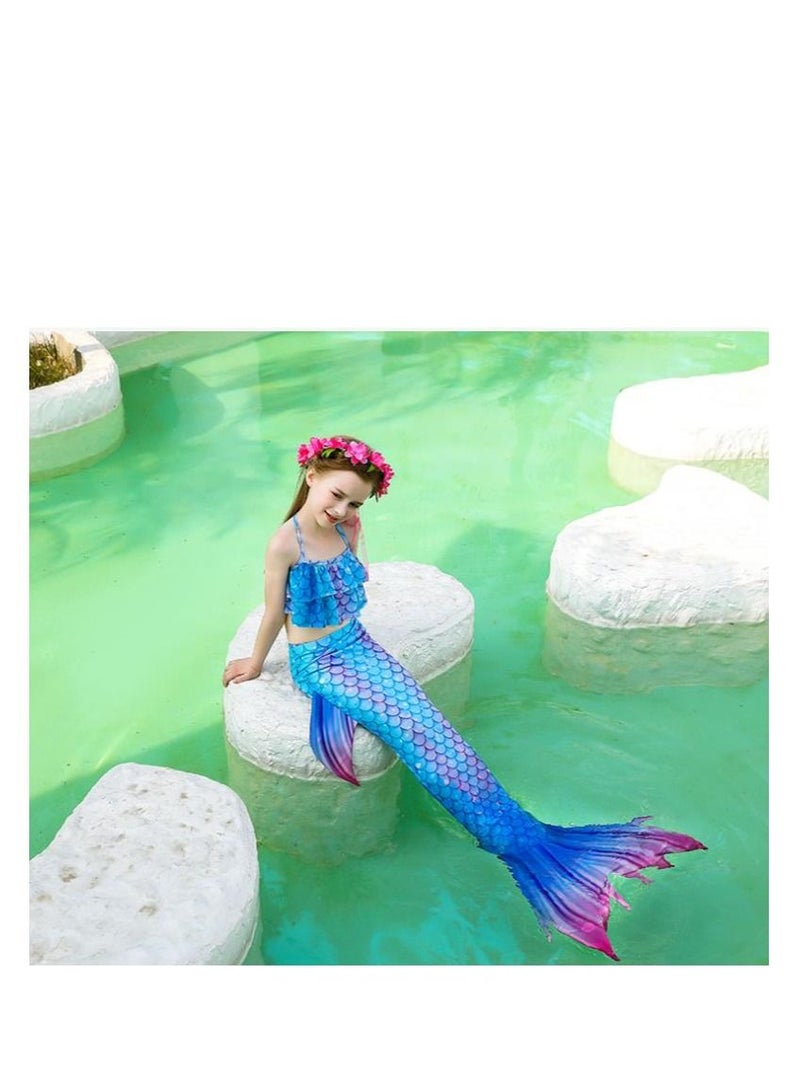 Y&D 3-Piece Mermaid Bathing Swimsuit Set  120cm - Image 5