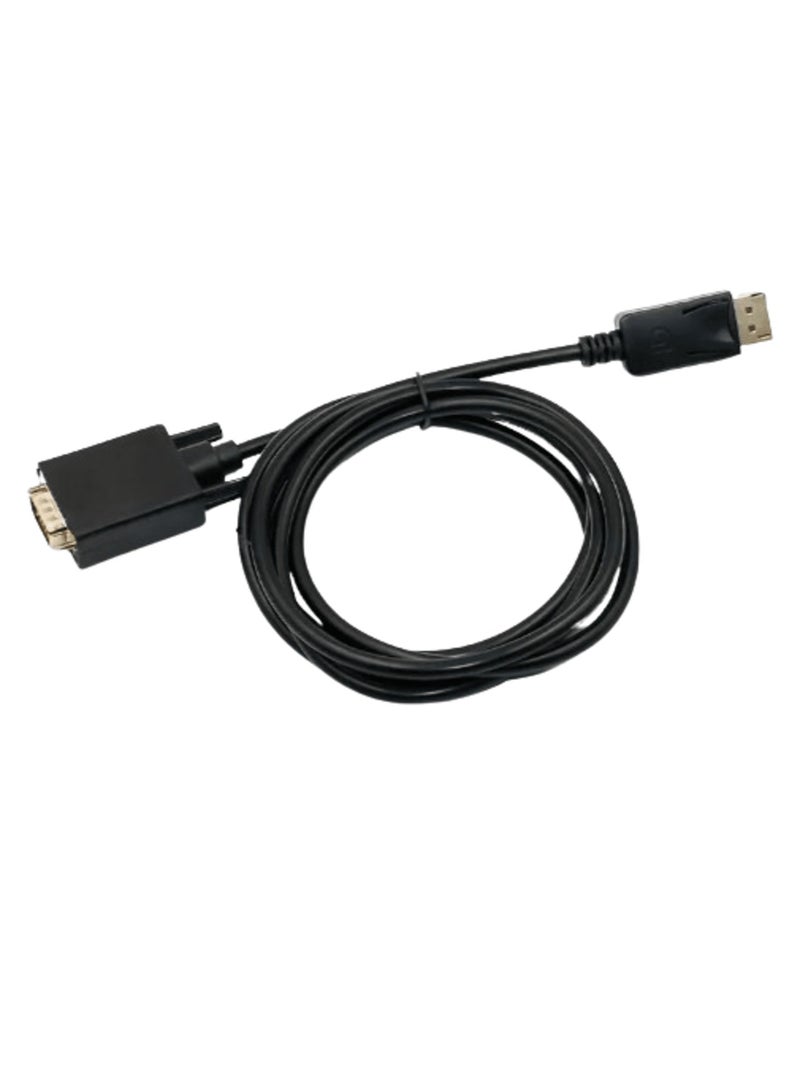 VGA to Display Port DP  Cable Adapter, DP to VGA Connector, 1.8 M, Compatible with PC, Laptop Monitor, TV, Projector - Image 1