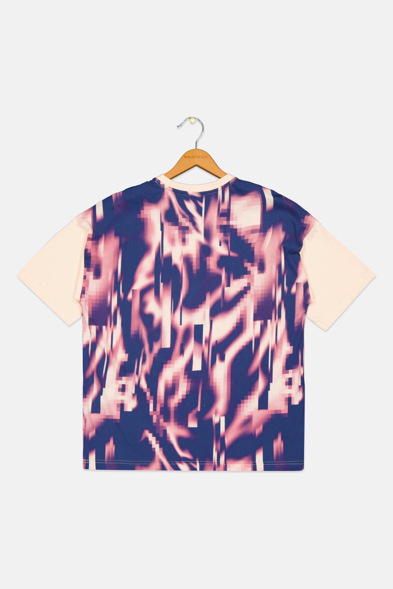 Adidas تي شيرت قصير الأكمام للأطفال الأولاد بطباعة تجريدية، متعدد الألوان - Image 2