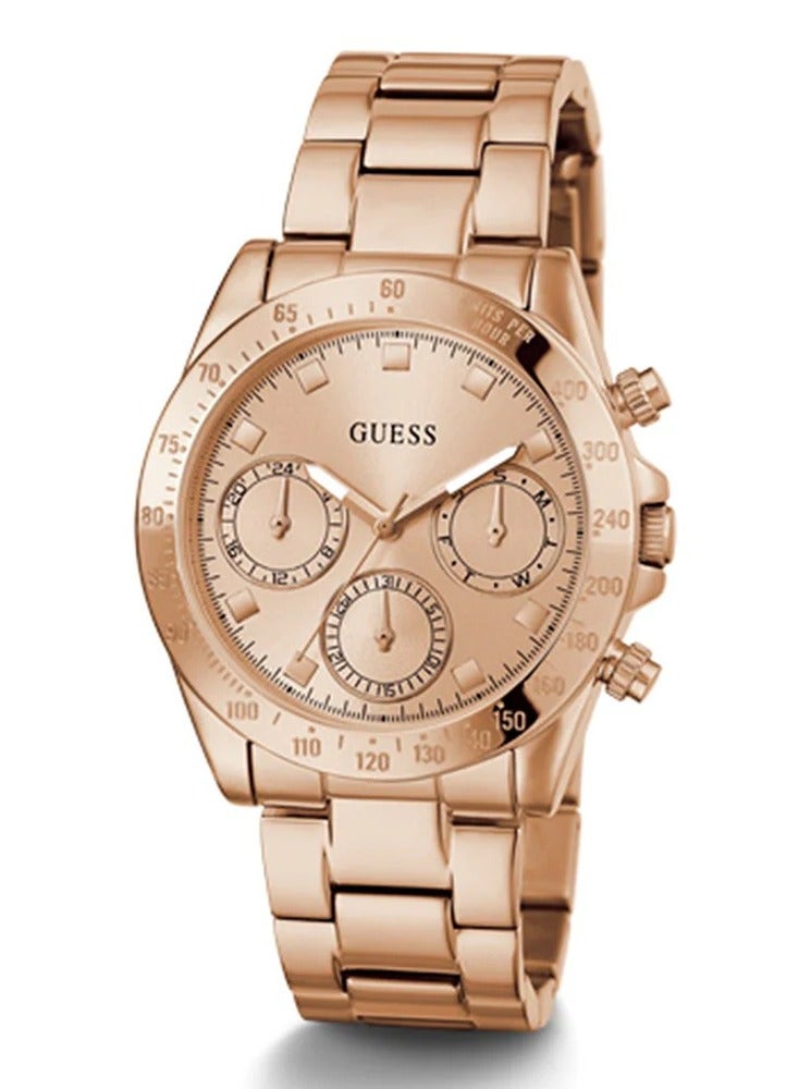 GUESS ساعة يد نسائية من الستانلس ستيل بعقارب دائرية الشكل GW0314L3 - 38 ملم - Image 3