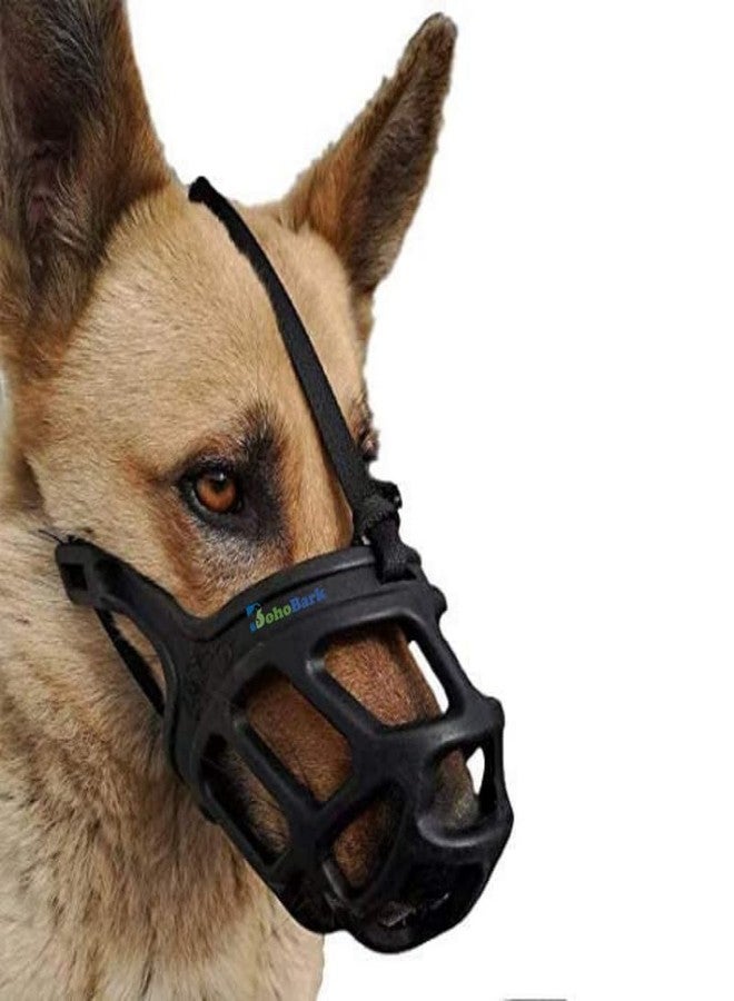 BohoBark Rubber Muzzle for Dog for Protecting |Barking and Chewing (Size-Extra Large - Image 1