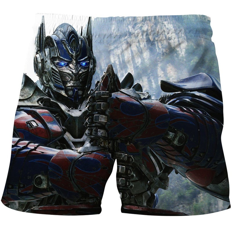 Transformers Shorts 3D Digital Printing Children'S Beach Pants Big Children E-Commerce Supply - Image 3