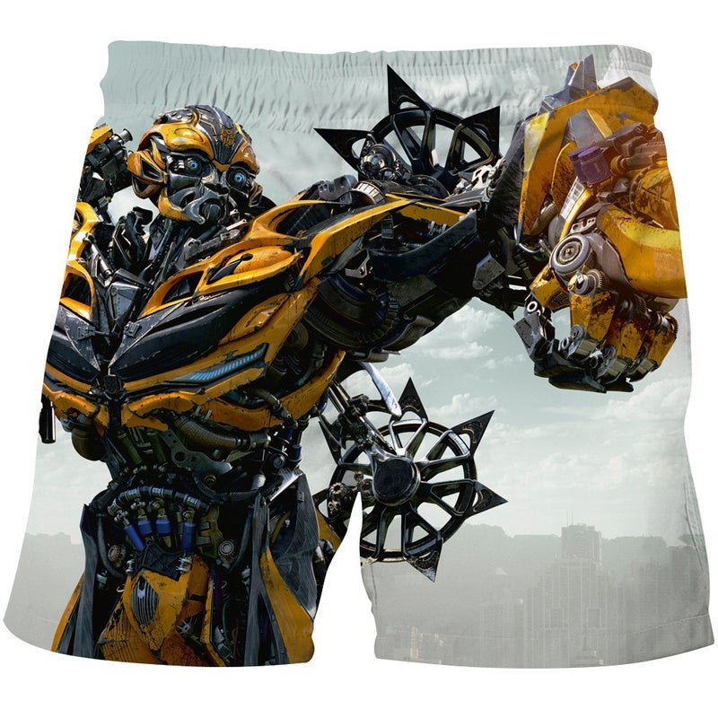 Transformers Shorts 3D Digital Printing Children'S Beach Pants Big Children E-Commerce Supply - Image 4