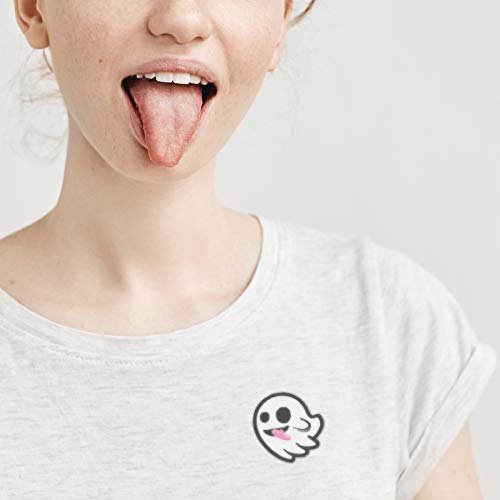 Winks For Days Flying Ghost with Stuck-Out Tongue Embroidered Iron-On Patch - Image 5