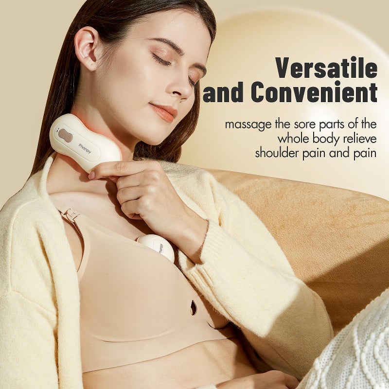 Phanpy Lactation Massager, Breast Massager for Breastfeeding, Breastfeeding Essentials, 2-in-1 Multiple Modes of Heat and Vibration Breastfeeding Supplies, Relieve Clogged Ducts - Image 5