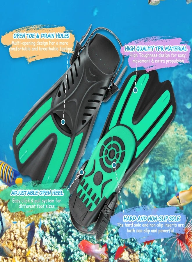 CTSAYTL Snorkeling Gear for Kids Ages 6-14, 4 in 1 Kids Mask Fins Snorkel Set with Panoramic View Anti Fog Mask, Dry Top Snorkel, Trek Fins and Travel Bag, Kids Snorkel Set for Youth Teens Junior - Image 5