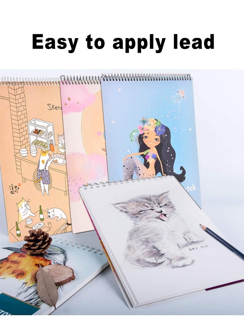 KASTWAVE - Sketch Book for Kids, 100 Pages Spiral Bound Artist Sketch Pad Sketchbook for Painting - Image 1