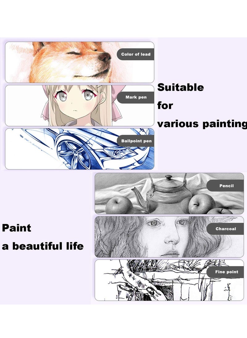 KASTWAVE - Sketch Book for Kids, 100 Pages Spiral Bound Artist Sketch Pad Sketchbook for Painting - Image 1