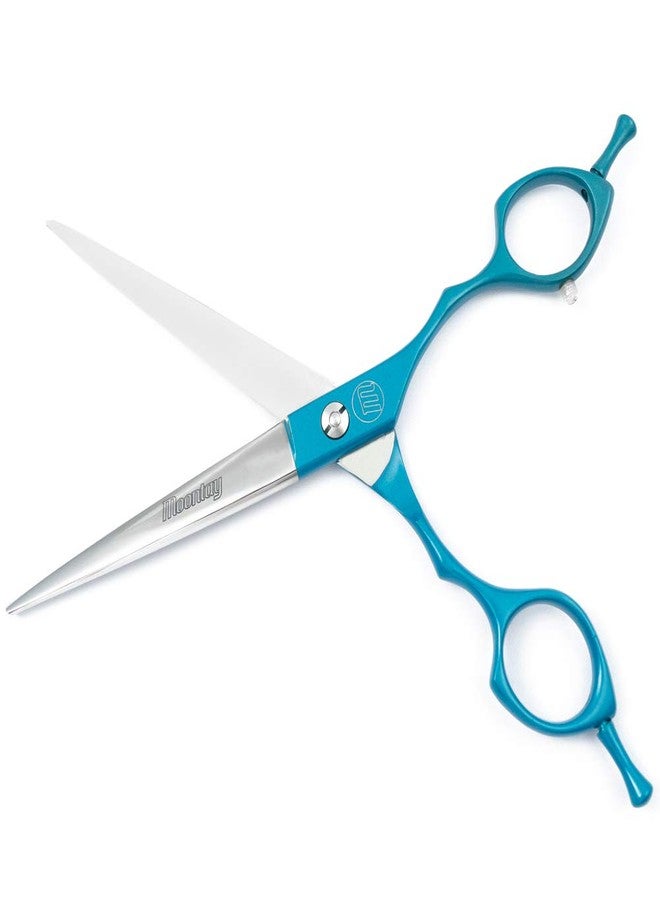 Moontay 6.5" Professional Pet Grooming Scissor, Dog Cat Grooming Shear/Scissor Fur Cutting Shear with Double Finger Rests, 440C Japanese Stainless Steel Grooming Scissor, Blue - Image 2