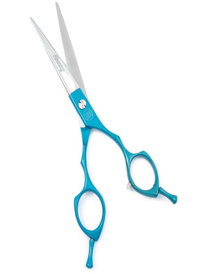 Moontay 6.5" Professional Pet Grooming Scissor, Dog Cat Grooming Shear/Scissor Fur Cutting Shear with Double Finger Rests, 440C Japanese Stainless Steel Grooming Scissor, Blue - Image 1