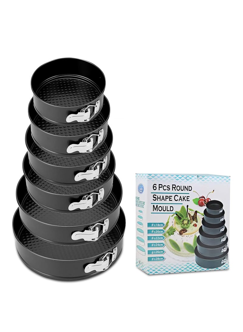 Cake Pan, Cake Pan with 6 Different Size (7,8,9,10,11,12 inch), Cake Molds for Baking with Removable Bottom, Non-Stick Bakeware for Effortless Baking and Easy Release  - Image 1