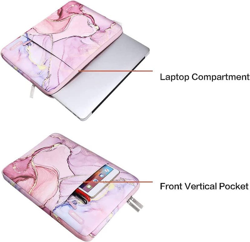 MOCA Laptop Case 13.3 inch, 13-13.3 inch Laptop Sleeve Compatible with MacBook Air/Pro 13/Pro 14 M5 M4 M3 M2 M1, HP Dell ASUS Lenovo,Polyester Vertical Computer Sleeve Bag with Pocket - Image 3