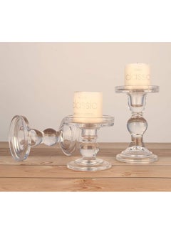 Glass Candle Holder Set of 3, Clear Crystal Candlestick Holders for Pillar Taper Candle and Tealight, for Home Dinner Table Home Decor - pzsku/Z90C993540126E70648C7Z/45/_/1688553546/d4959071-4afa-4f79-9062-d2532fc1e638