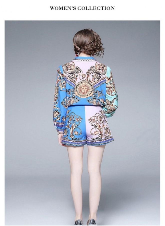 Loquat - High waisted foreign style shorts two-piece set - Image 1